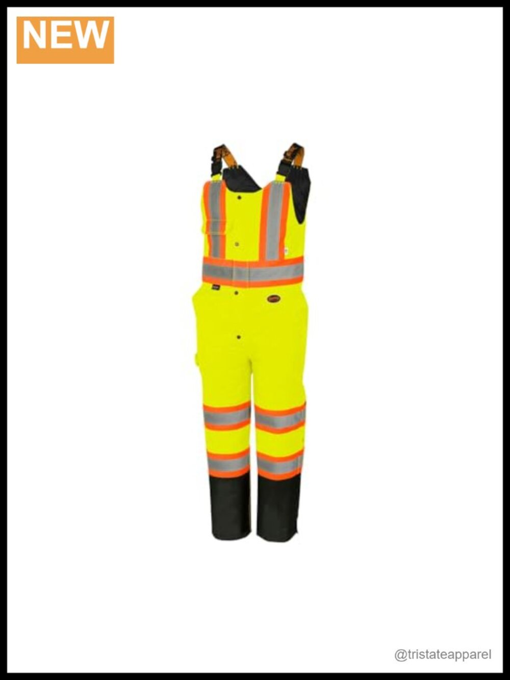 Pioneer Hi Vis Waterproof Bib Pants Insulated Safety Rain Overalls Reflective
